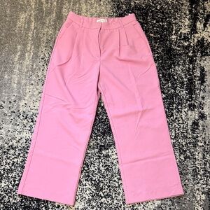Abercrombie & Fitch Pink Trouser Wide-Leg Pants